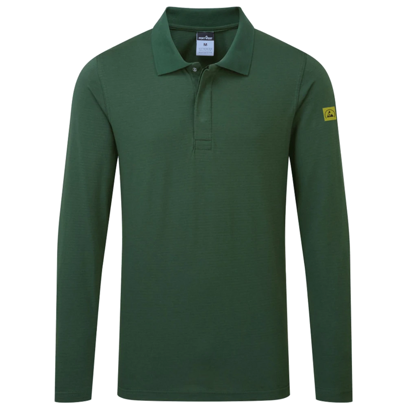 as23_portwest-anti-statische-esd-polo-l-s-bosgroen