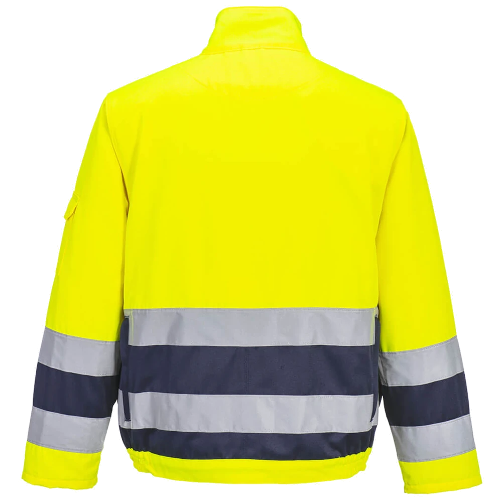 tx50_portwest-lille-hi-vis-contrast-bomber-jacket-geel-navy-back