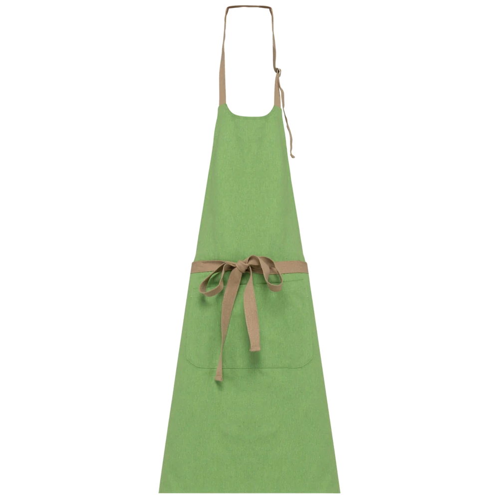 k8013-megre_kariban-ecologisch-unisex-schort-90-x-76-iers-groen-front