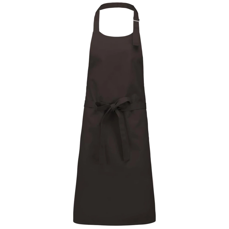k895-ch_kariban-katoenen-schort-zonder-zak-90-x-76-chocoladebruin-front
