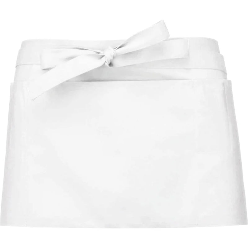 k896-wh_kariban-polykatoen-kort-schort-26-x-70-wit-front