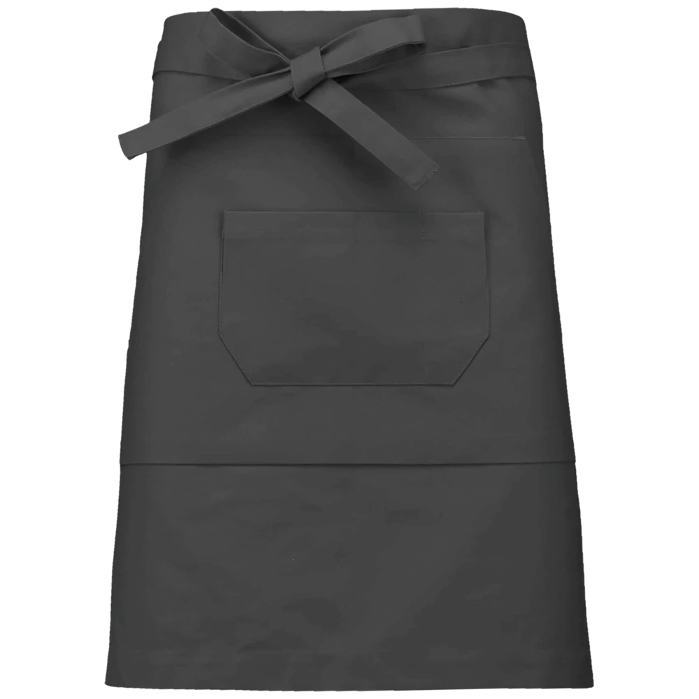 k899-dg_kariban-polykatoen-halflang-schort-50-x-90-donkergrijs-front