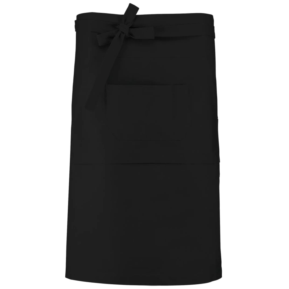 k887-bl_kariban-katoenen-lang-schort-63-x-90-zwart-front
