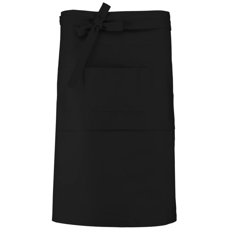 k887-bl_kariban-katoenen-lang-schort-63-x-90-zwart-front