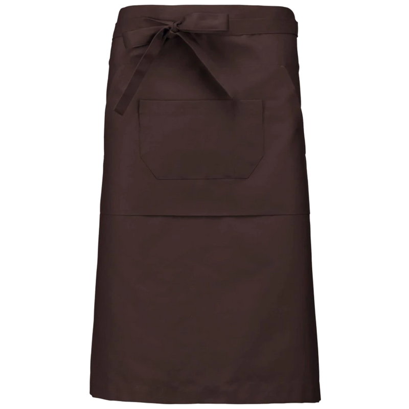 k897-ch_kariban-polykatoen-lang-schort-28-x-46-chocoladebruin-front