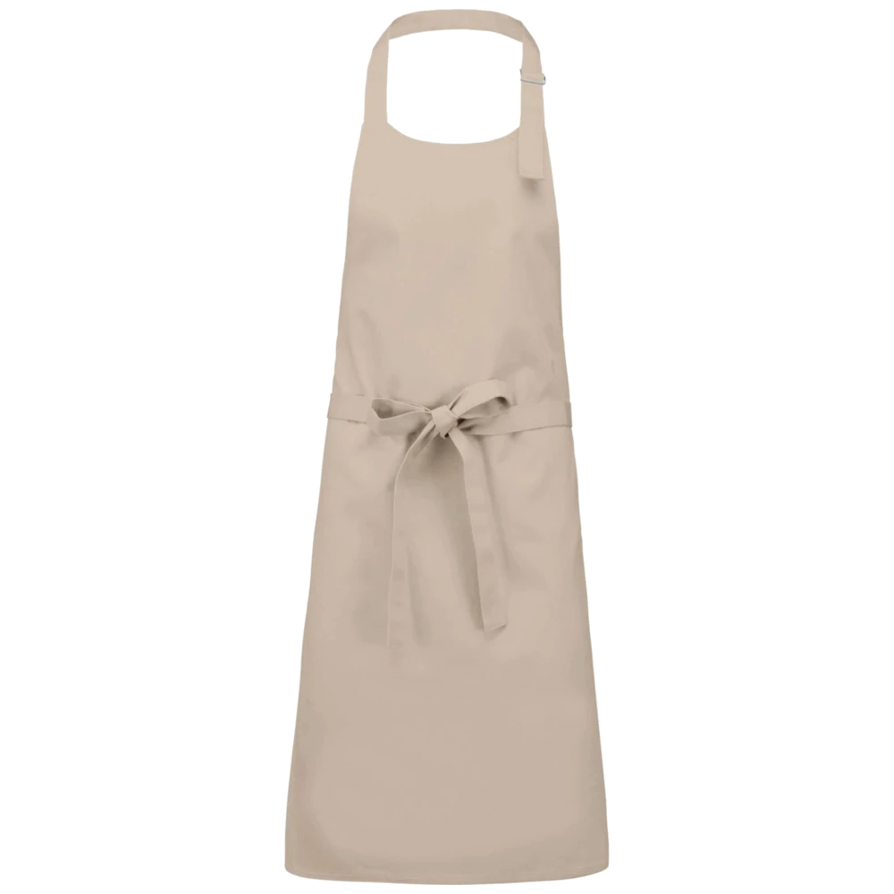 k895-be_kariban-katoenen-schort-zonder-zak-90-x-76-beige-front