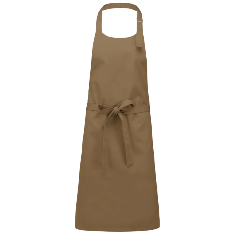 k895-cam_kariban-katoenen-schort-zonder-zak-90-x-76-camel-front