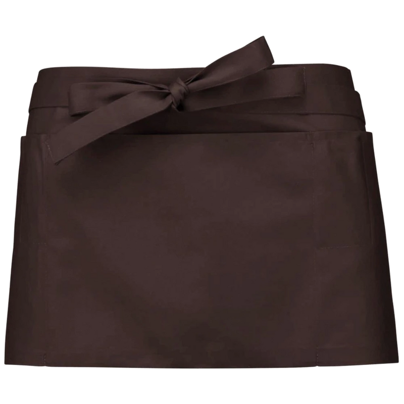 k896-ch_kariban-polykatoen-kort-schort-26-x-70-chocoladebruin-front