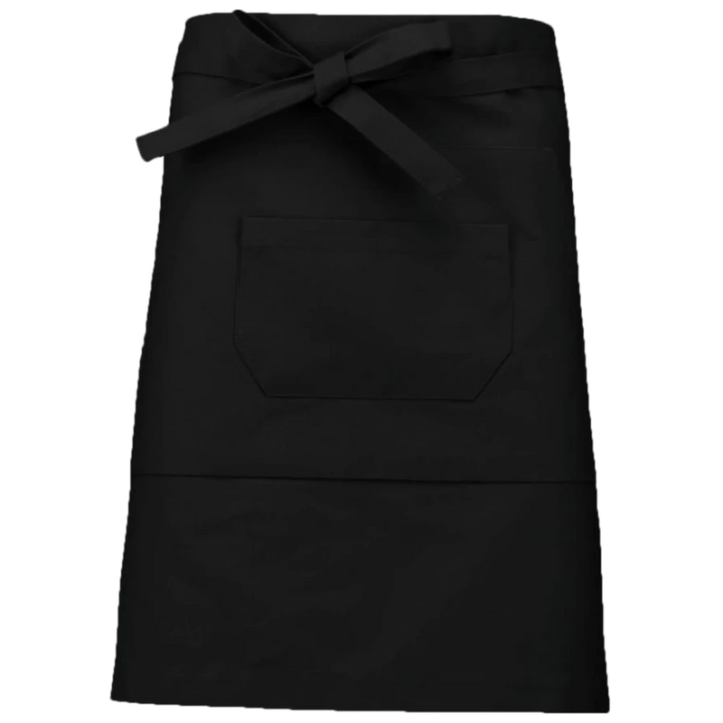 k898-bl_kariban-katoenen-halflang-schort-28-x-46-zwart-front