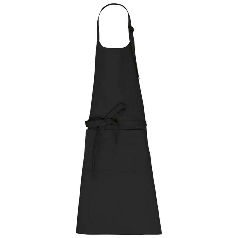 k8007-bl_kariban-schort-zak-bio-katoen-90-x-76-zwart-front