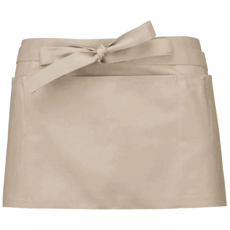 k896_kariban-polykatoen-kort-schort-26-x-70-beige-front