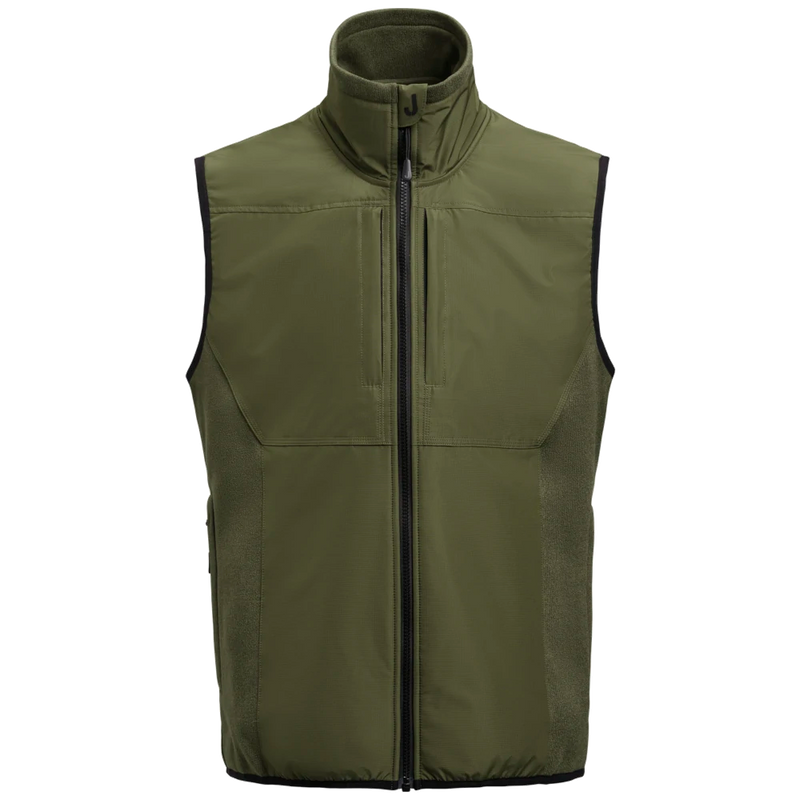j1276-7600_jobman-1276-fleece-vest-olijfgroen-enduranceknitfleecevst-front